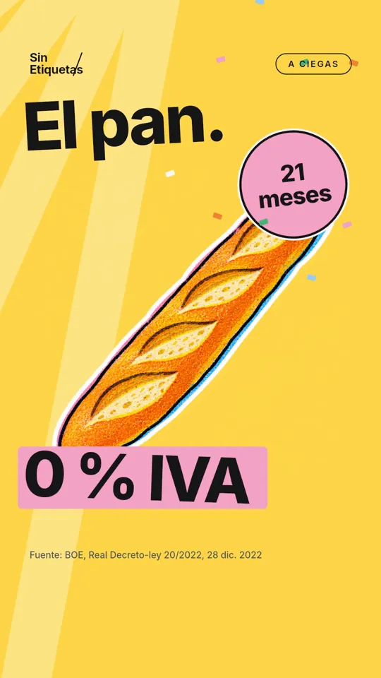 Fotograma de uno de nuestros vídeos: «El pan. 0 % IVA. 21 meses»